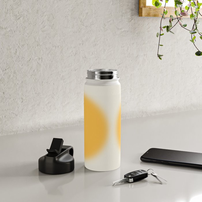 Abstraction_SUN_YELLOW_CIRCLE_BLUR_LOVE_POP_ART_0602A Water Bottle Gallery Image 4