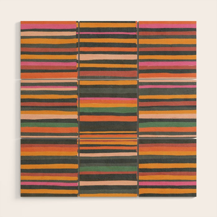 Striped pattern 02 Wood Wall Art Gallery Image 1