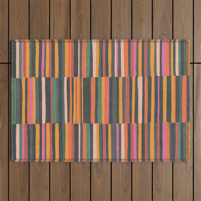 Striped pattern 02 Outdoor Rug Gallery Image 1