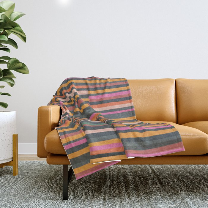 Striped pattern 02 Throw Blanket Gallery Image 1