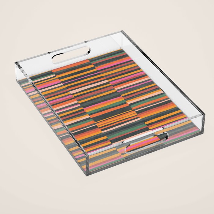 Striped pattern 02 Acrylic Tray Gallery Image 1