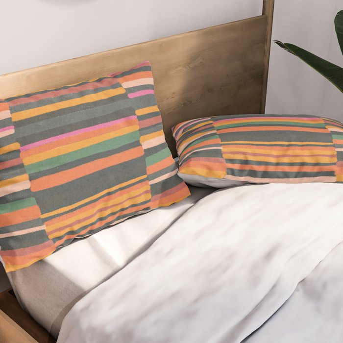 Striped pattern 02 Pillow Sham Gallery Image 2