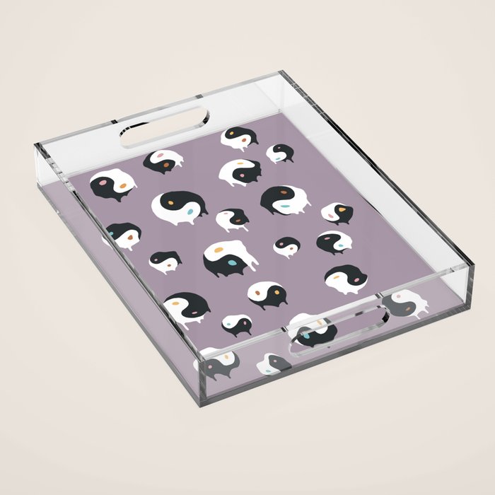 Yinyang pattern 1p  Acrylic Tray Gallery Image 1