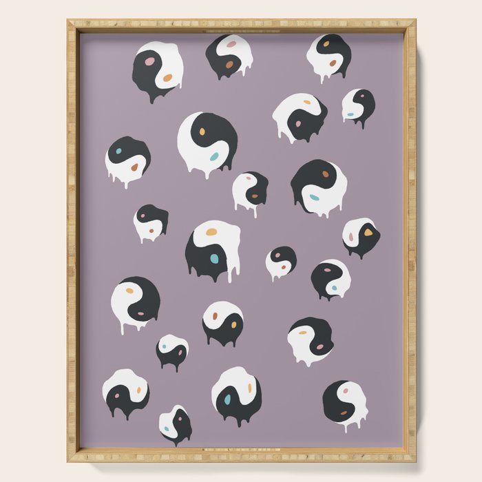 Yinyang pattern 1p  Serving Tray Gallery Image 1