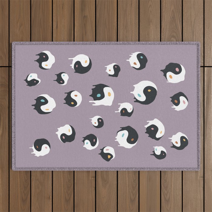 Yinyang pattern 1p  Outdoor Rug Gallery Image 1