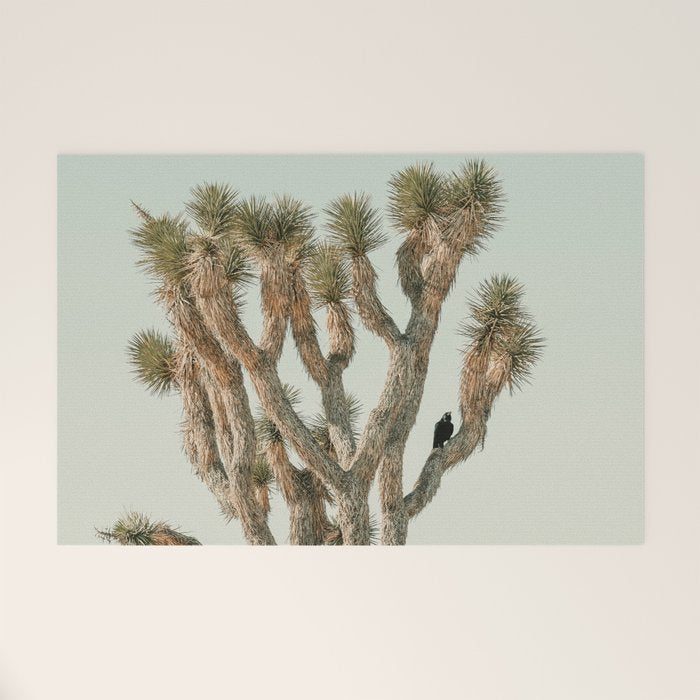Joshua Tree With Crow - Modern Fine Art Photograph Welcome Mat Gallery Image 1