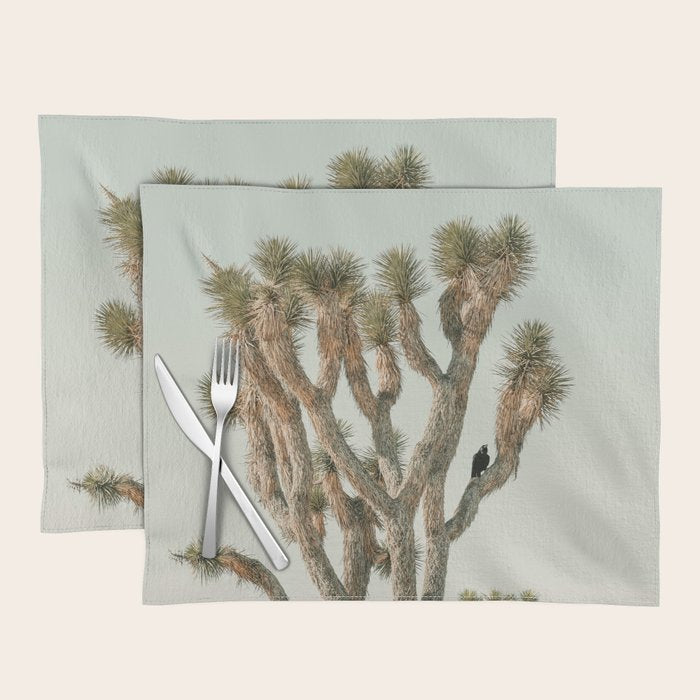 Joshua Tree With Crow - Modern Fine Art Photograph Placemat Gallery Image 1