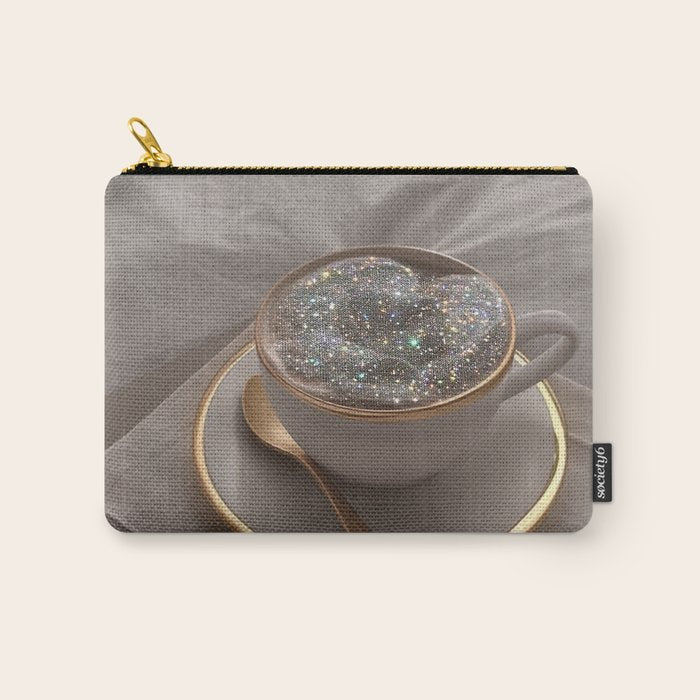 Cappuccino for anyone ? | coffee | breakfast | morning | mood | beige | tasty | happy Carry All Pouch Gallery Image 1