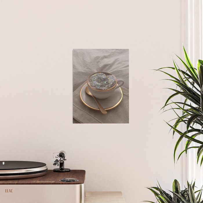 Cappuccino for anyone ? | coffee | breakfast | morning | mood | beige | tasty | happy Poster Gallery Image 2