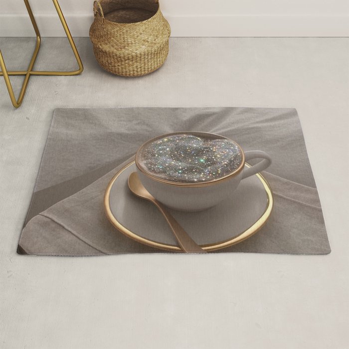 Cappuccino for anyone ? | coffee | breakfast | morning | mood | beige | tasty | happy Rug Gallery Image 1