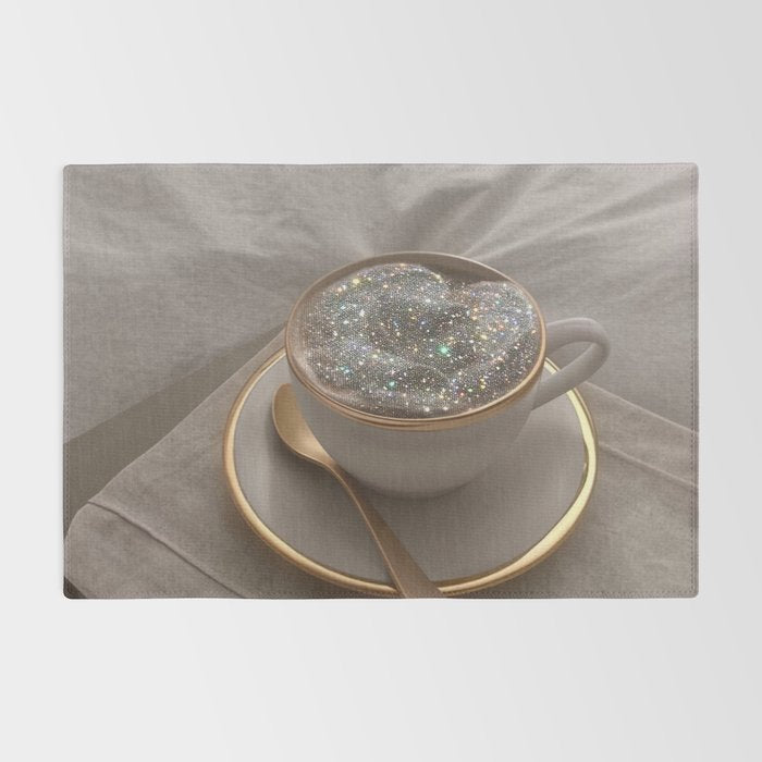 Cappuccino for anyone ? | coffee | breakfast | morning | mood | beige | tasty | happy Rug Gallery Image 2