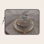 Cappuccino for anyone ? | coffee | breakfast | morning | mood | beige | tasty | happy Laptop Sleeve Gallery Image 1