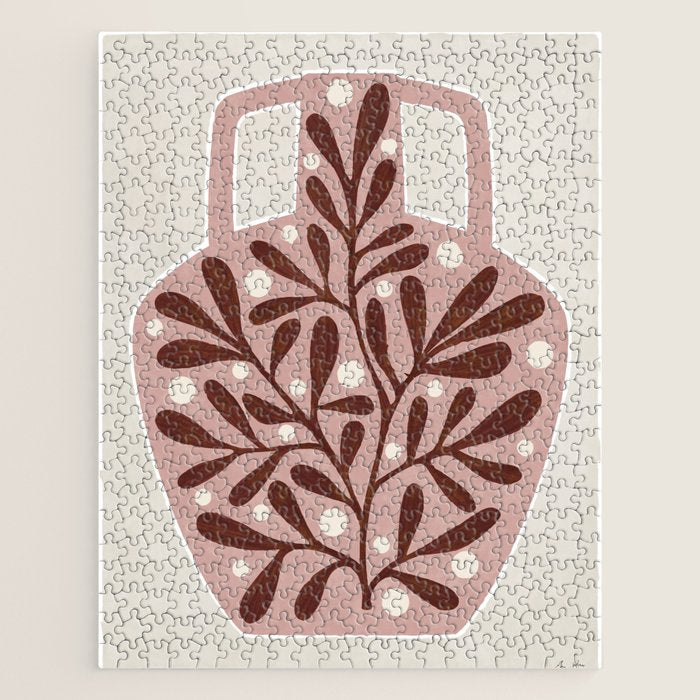 Vase and leaves Jigsaw Puzzle