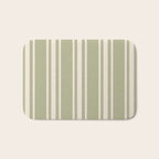 Mediterranean Ticking Stripe Sage Sand  Bath Mat Gallery Image 1