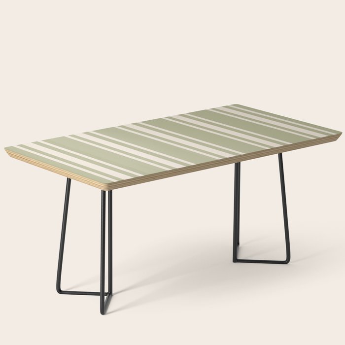 Mediterranean Ticking Stripe Sage Sand  Coffee Table Gallery Image 1