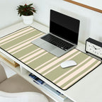 Mediterranean Ticking Stripe Sage Sand  Desk Mat Gallery Image 2