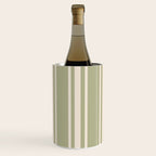 Mediterranean Ticking Stripe Sage Sand  Wine Chiller Gallery Image 1