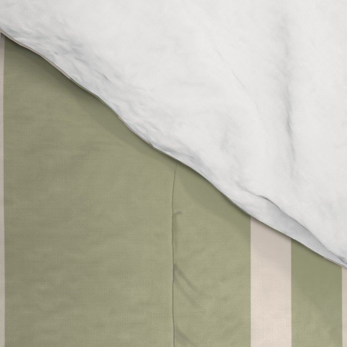 Mediterranean Ticking Stripe Sage Sand  Comforter Gallery Image 4