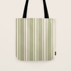 Mediterranean Ticking Stripe Sage Sand  Tote Bag Gallery Image 1