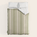 Mediterranean Ticking Stripe Sage Sand  Duvet Cover Gallery Image 6