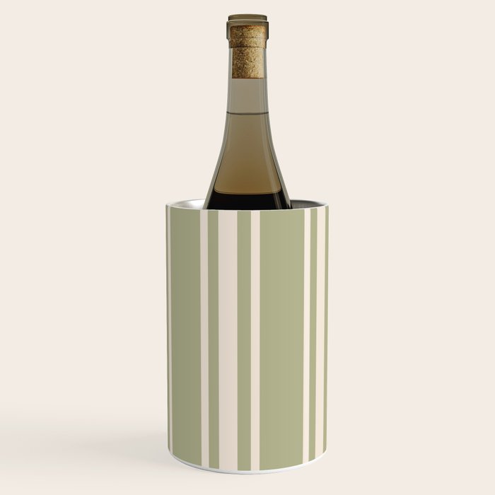 Mediterranean Ticking Stripe Sage Sand  Wine Chiller Gallery Image 3