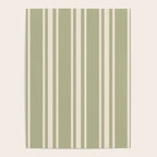 Mediterranean Ticking Stripe Sage Sand  Poster Gallery Image 4