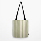 Mediterranean Ticking Stripe Sage Sand  Tote Bag Gallery Image 2