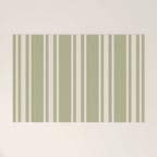 Mediterranean Ticking Stripe Sage Sand  Welcome Mat Gallery Image 1