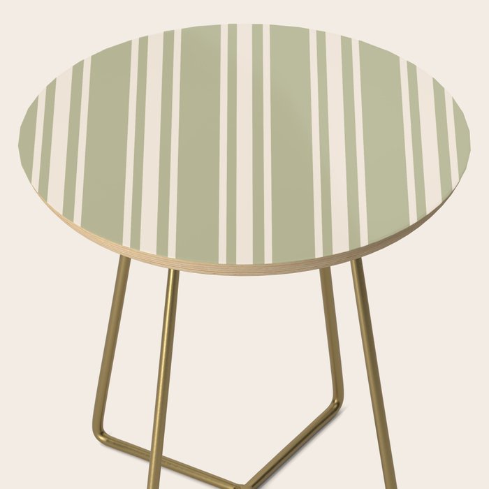 Mediterranean Ticking Stripe Sage Sand  Side Table Gallery Image 2