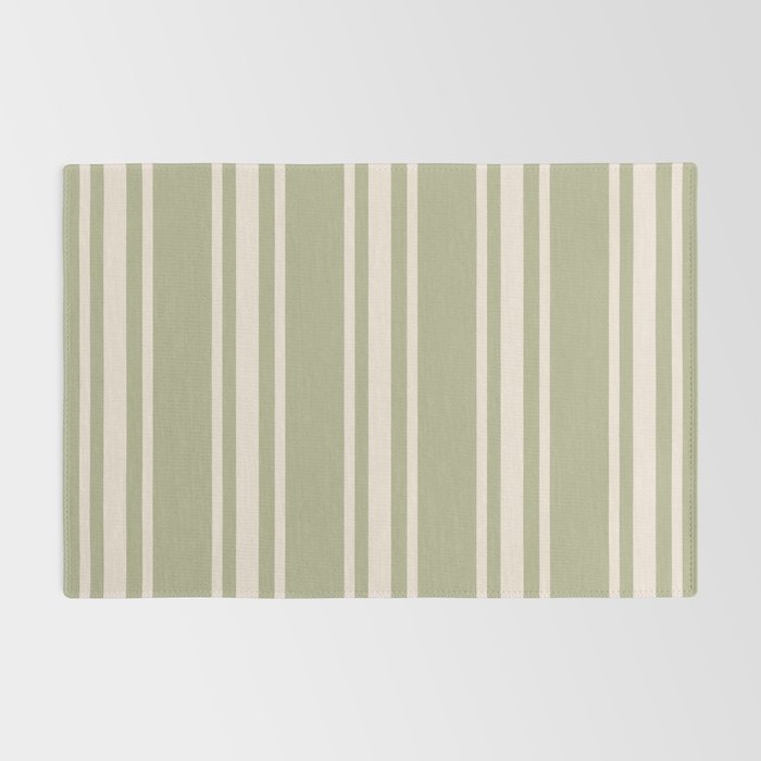 Mediterranean Ticking Stripe Sage Sand  Rug Gallery Image 2
