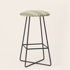 Mediterranean Ticking Stripe Sage Sand  Stool Gallery Image 1