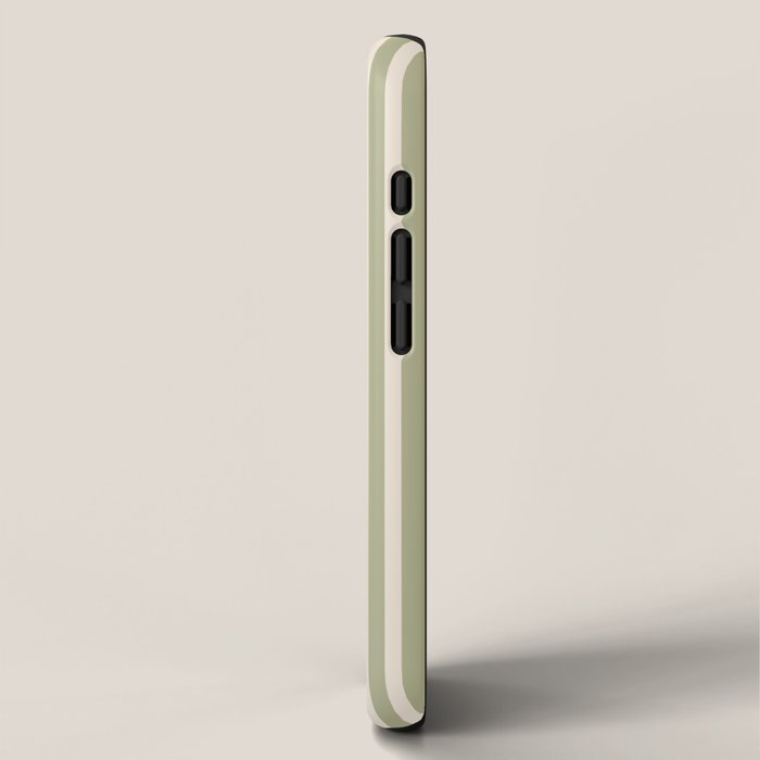 Mediterranean Ticking Stripe Sage Sand  iPhone Case Gallery Image 2