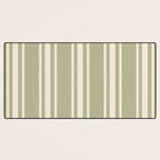 Mediterranean Ticking Stripe Sage Sand  Desk Mat Gallery Image 3