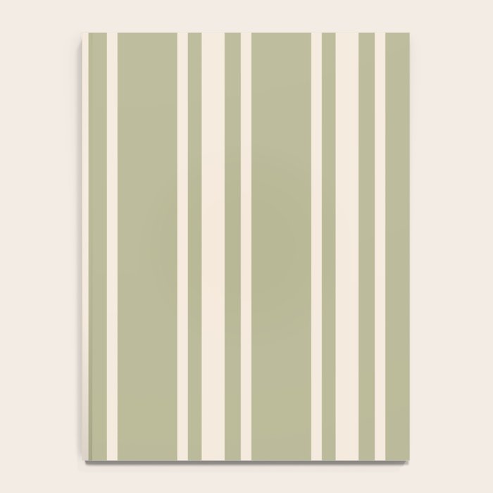 Mediterranean Ticking Stripe Sage Sand  Notebook Gallery Image 4