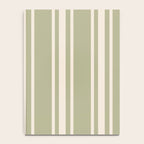 Mediterranean Ticking Stripe Sage Sand  Notebook Gallery Image 4