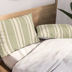Mediterranean Ticking Stripe Sage Sand  Pillow Sham Gallery Image 2