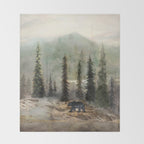Mountain Black Bear Throw Blanket Gallery Image 2