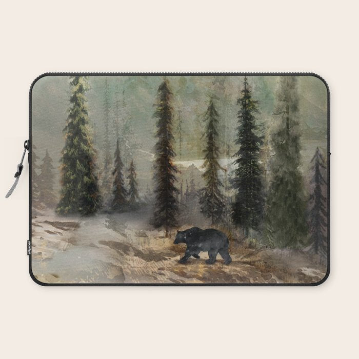 Mountain Black Bear Laptop Sleeve Gallery Image 2