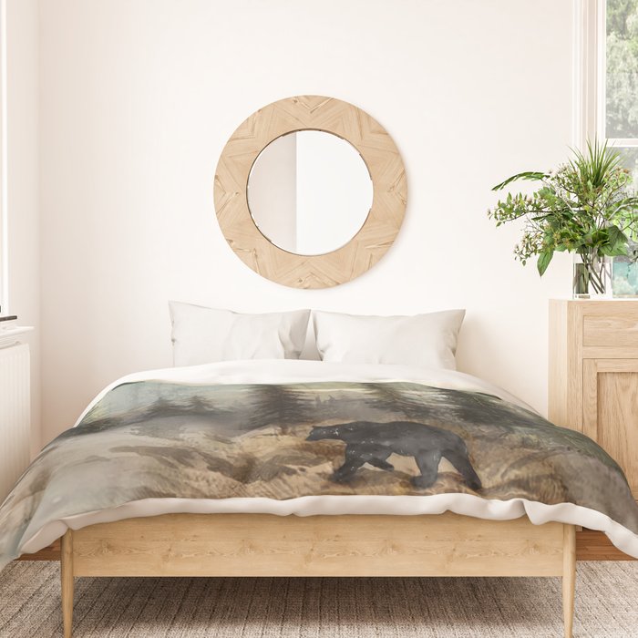 Mountain Black Bear Duvet Cover Gallery Image 3