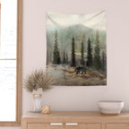 Mountain Black Bear Wall Tapestry Gallery Image 2