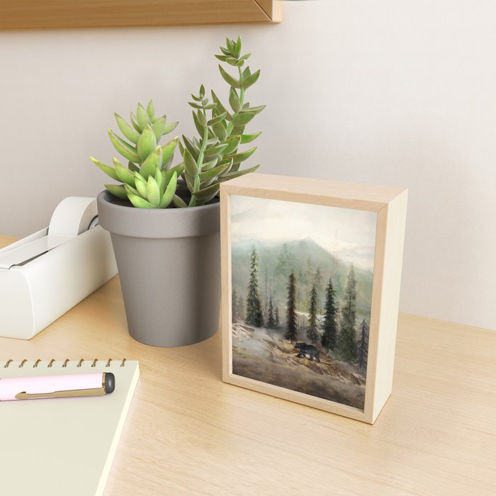 Mountain Black Bear Mini Art Print Gallery Image 2