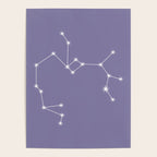 Sagittarius Zodiac Star Constellation Line Art Lavender Purple Poster Gallery Image 4