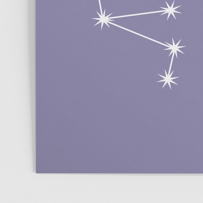 Sagittarius Zodiac Star Constellation Line Art Lavender Purple Poster Gallery Image 3