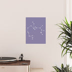 Sagittarius Zodiac Star Constellation Line Art Lavender Purple Poster Gallery Image 2