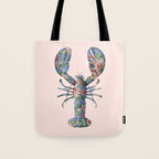 FLORAL LOBSTER Tote Bag Gallery Image 1