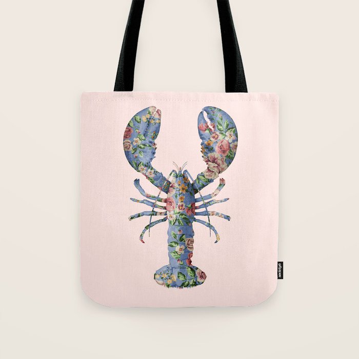 FLORAL LOBSTER Tote Bag Gallery Image 1