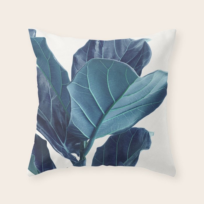 Fiddle Leaf Fig Plant - Fine Art Photography Throw Pillow Gallery Image 1