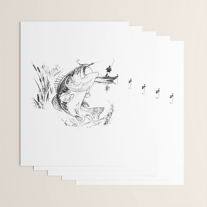 Bass Fishing Wrapping Paper Gallery Image 3