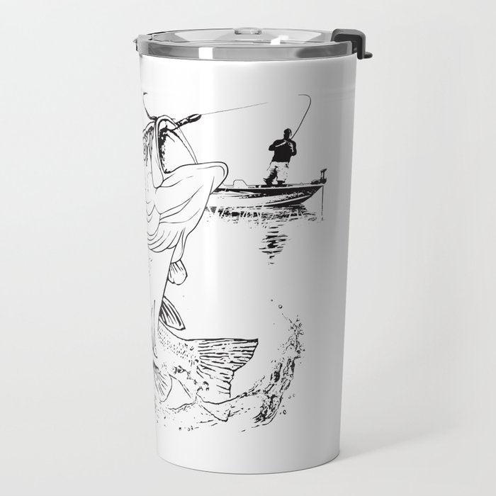 Bass Fishing Travel Mug Gallery Image 2