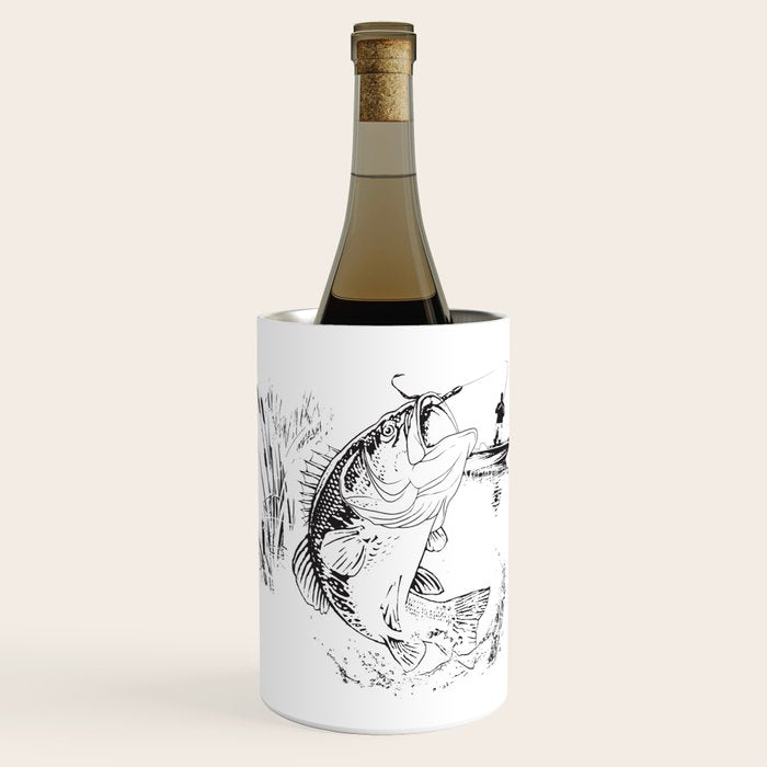 Bass Fishing Wine Chiller Gallery Image 1